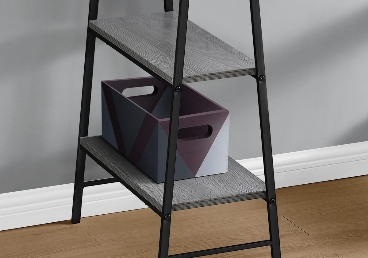 Grey Metal Computer Desk - 48" Storage Shelves Office Desk for Home Office
