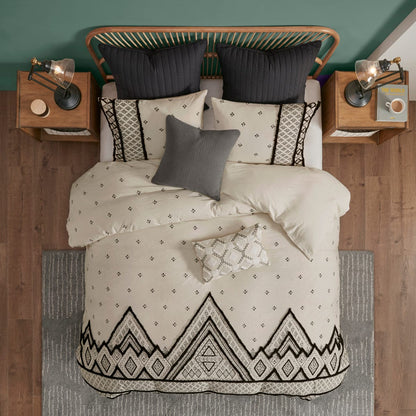 Colorful Queen Bedding Set - Cotton & Flax Duvet Cover