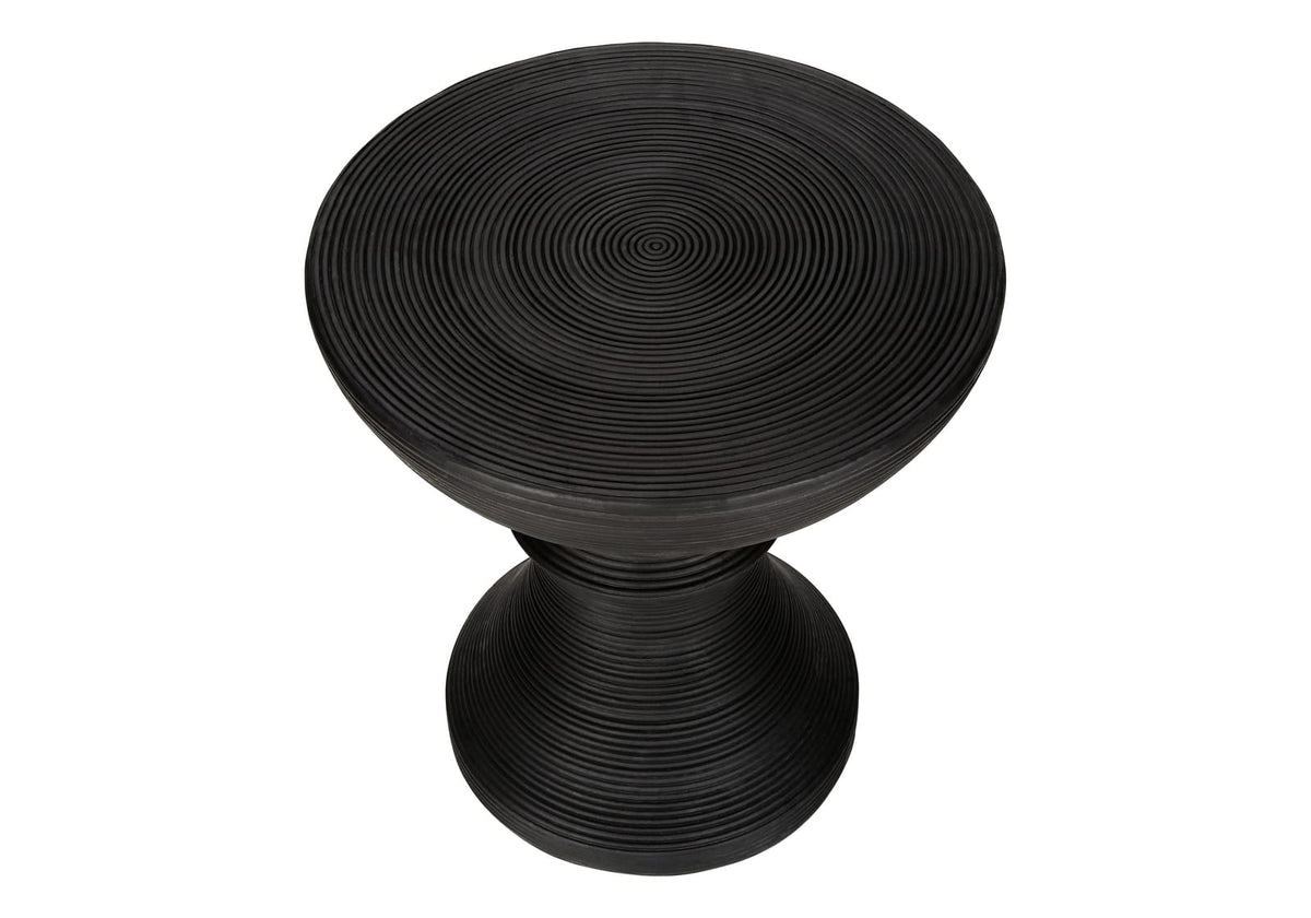Black Magnesium Oxide Accent Table - 25"H Outdoor Side Table