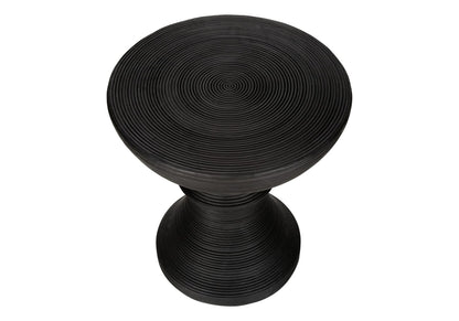 Black Magnesium Oxide Accent Table - 25"H Outdoor Side Table