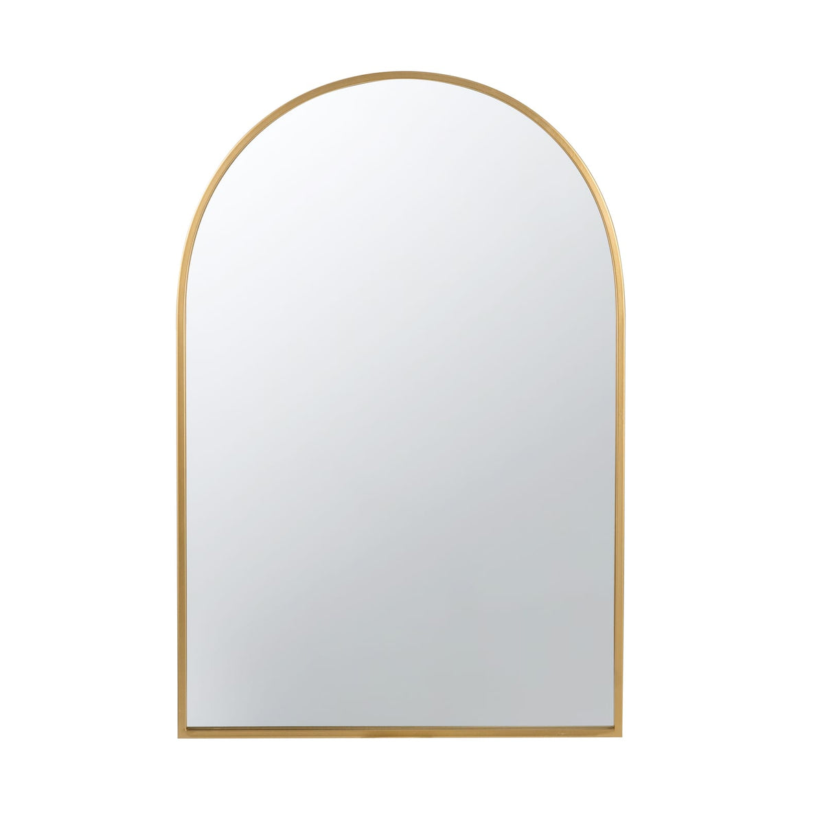 24" Arched Gold Mirror - Iron Frame Full Length