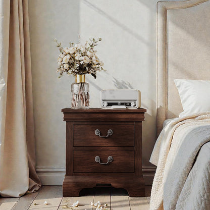 22" x 16" Classic Wooden Nightstand - Cherry Finish