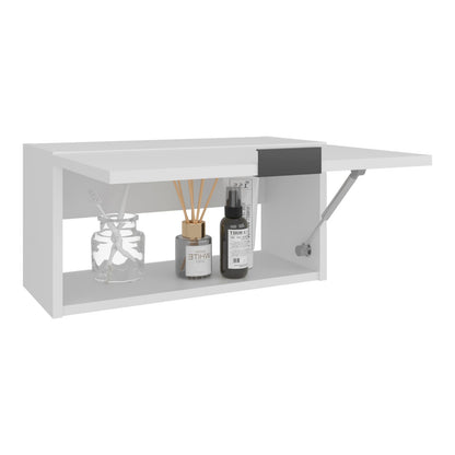 White Kitchen Wall Cabinet - 9.9" x 20" x 8.5" for Living Room