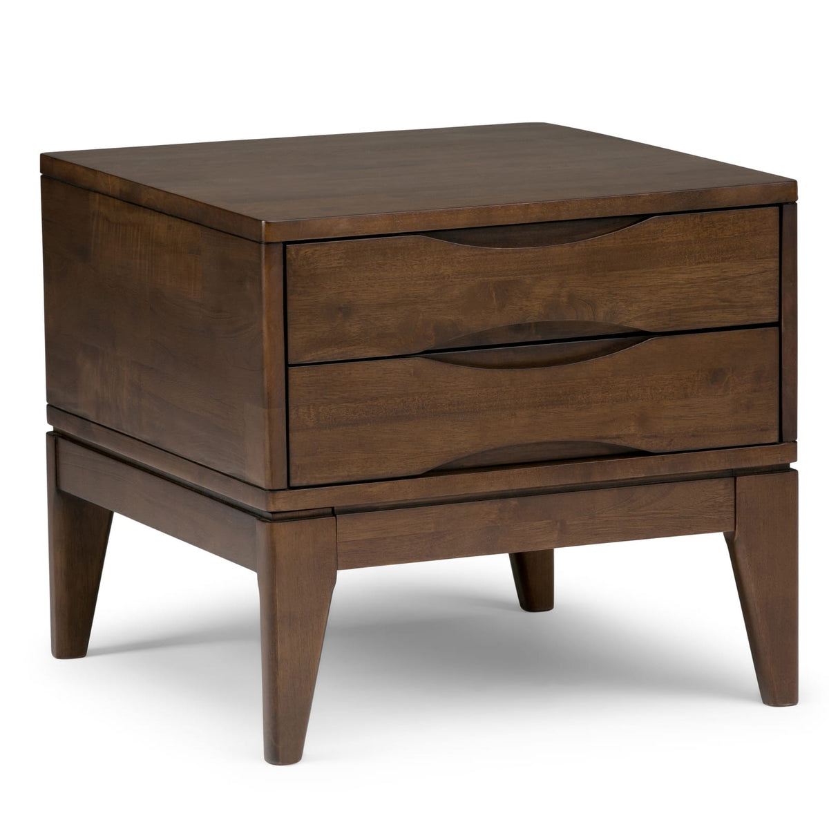 Dark Brown Wood End Table - 22" x 22" for Living Room