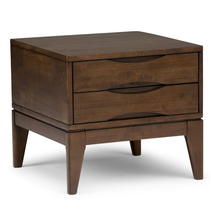 Dark Brown Wood End Table - 22" x 22" for Living Room