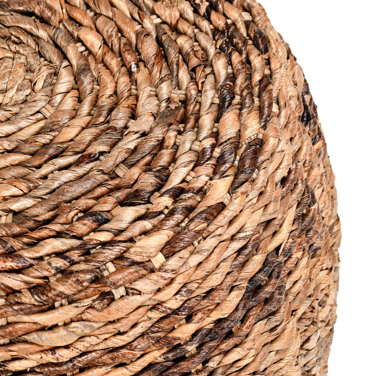 Round Rattan End Table - 19 Inch Diameter for Living Room