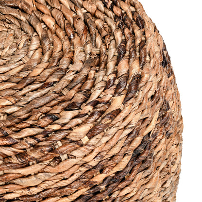Round Rattan End Table - 19 Inch Diameter for Living Room