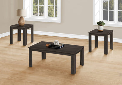 3 Piece Oak Coffee Table Set - Living Room Accent Table