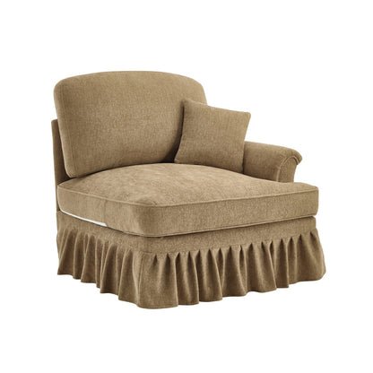 Light Coffee Chenille Sofa - 1 Seat for Living Room