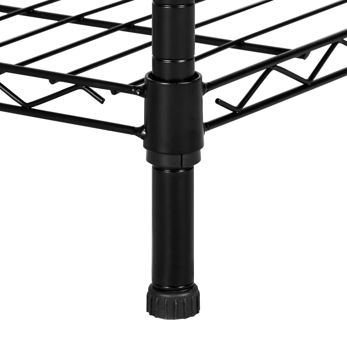 Black Carbon Steel Clothes Rack - 6 Tier Storage