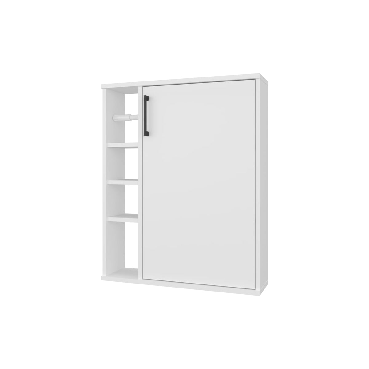 White Particle Board Bathroom Storage Cabinet with Melamine Finish