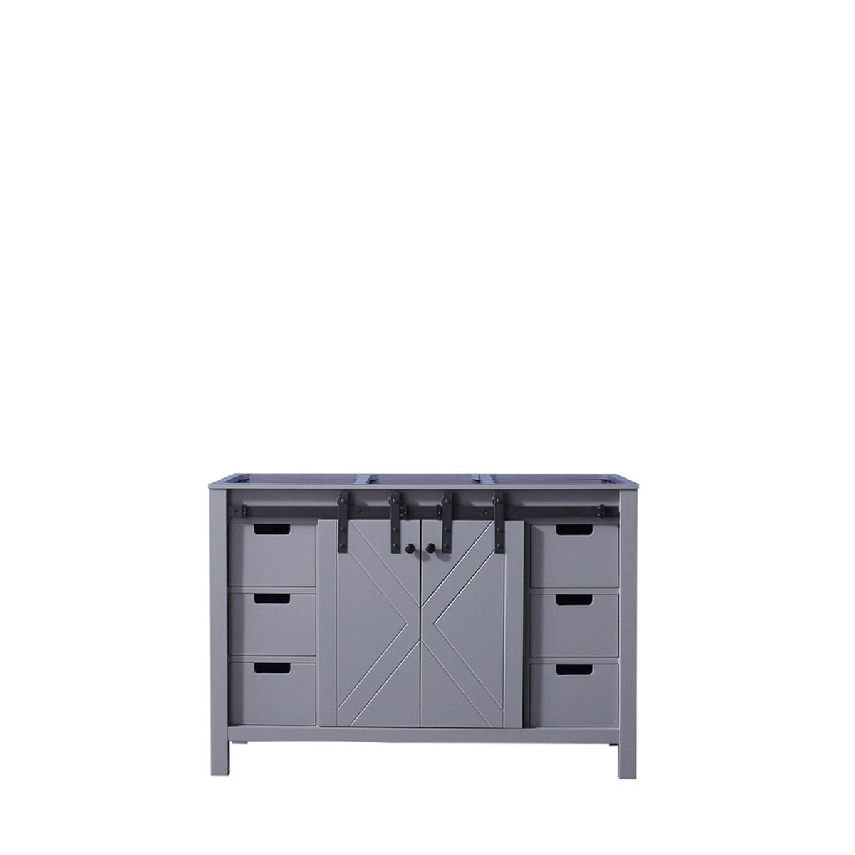 48 Inch Dark Grey Bathroom Vanity Cabinet with Storage Drawers