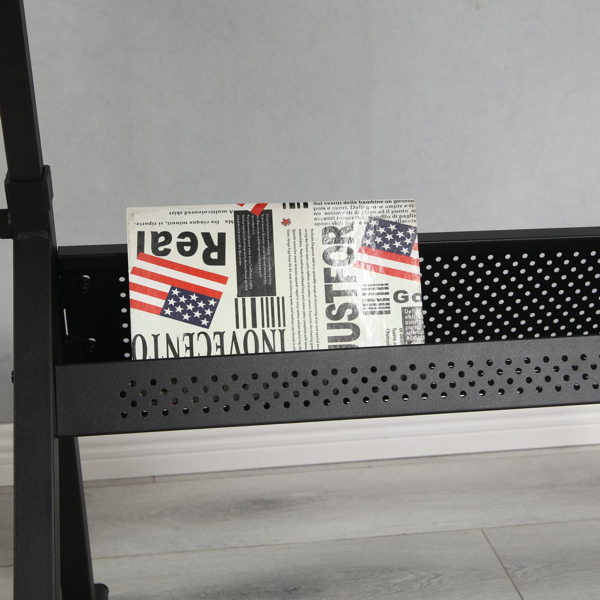 Adjustable Drafting Desk with 2 Drawers - Black MDF Metal for Home Office