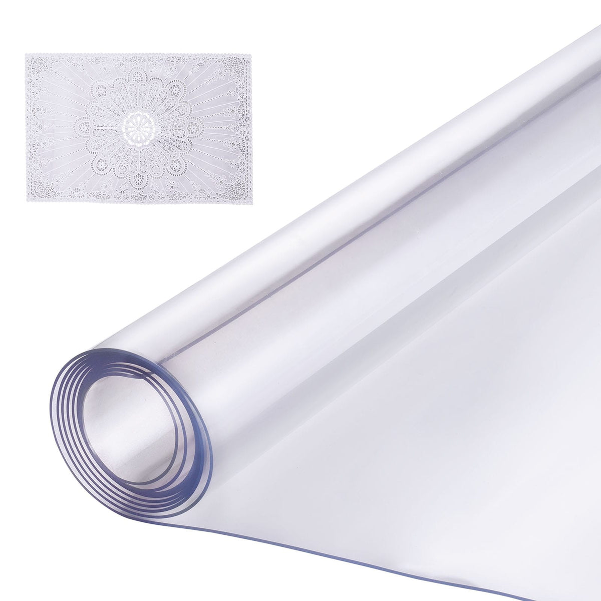 Clear PVC Table Protector - 54x54 Inch Desk Cover