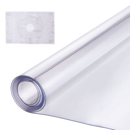Clear PVC Table Protector - 54x54 Inch Desk Cover