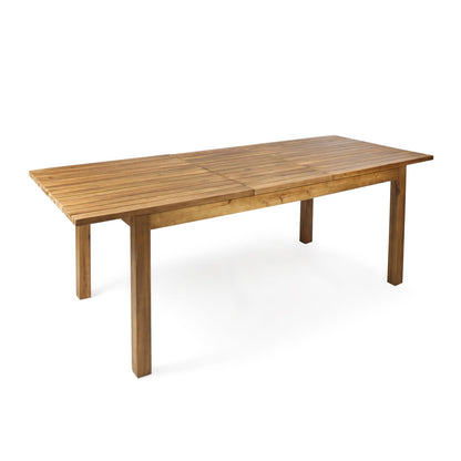Teak Acacia Wood Dining Set - 6 Seat Patio Table