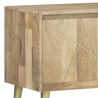 Light Brown Wood TV Stand - 65 Inch Media Console