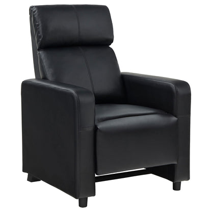 Warren Black Upholstered 5-seater Home Theater with 2 Wedge Consoles