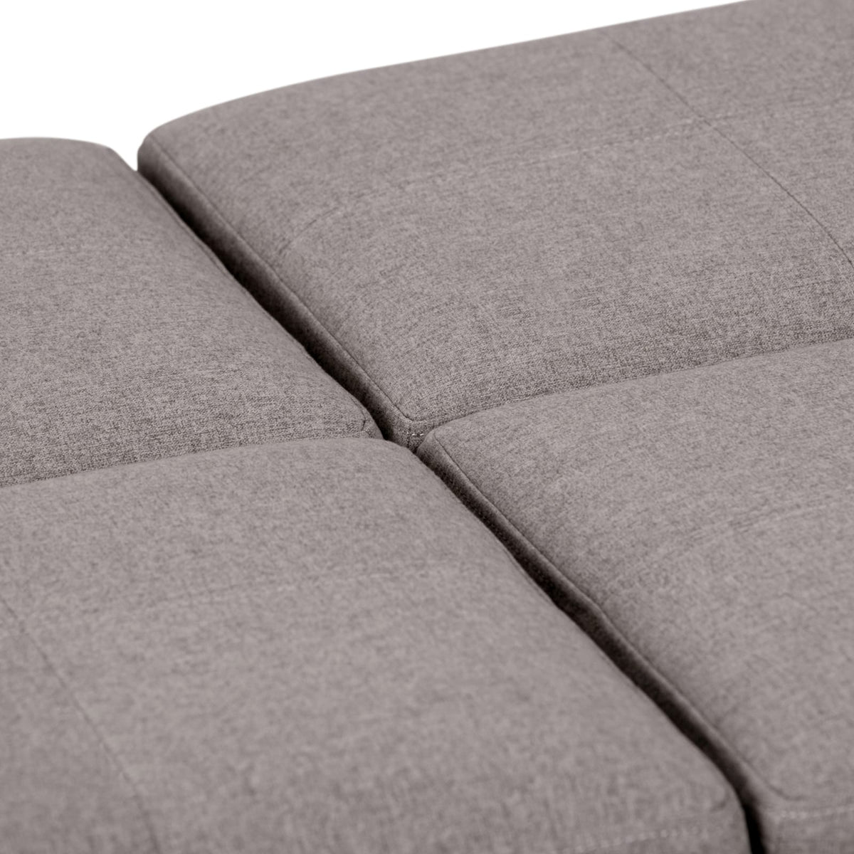 35" Gray Fabric Storage Ottoman with Tray Tops