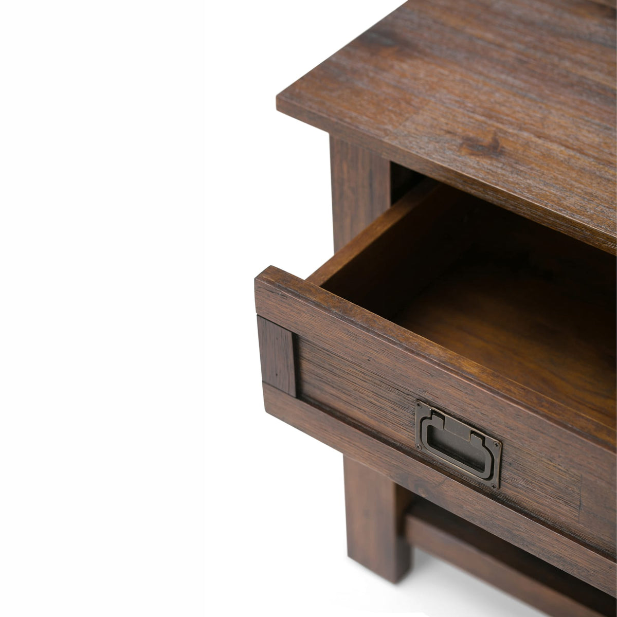 Dark Brown End Table - 22" Square Wood Table