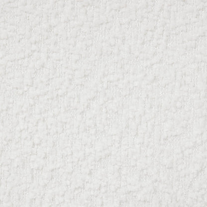 Cozy White Boucle Upholstered Bed - King Size, Box Spring Not Required