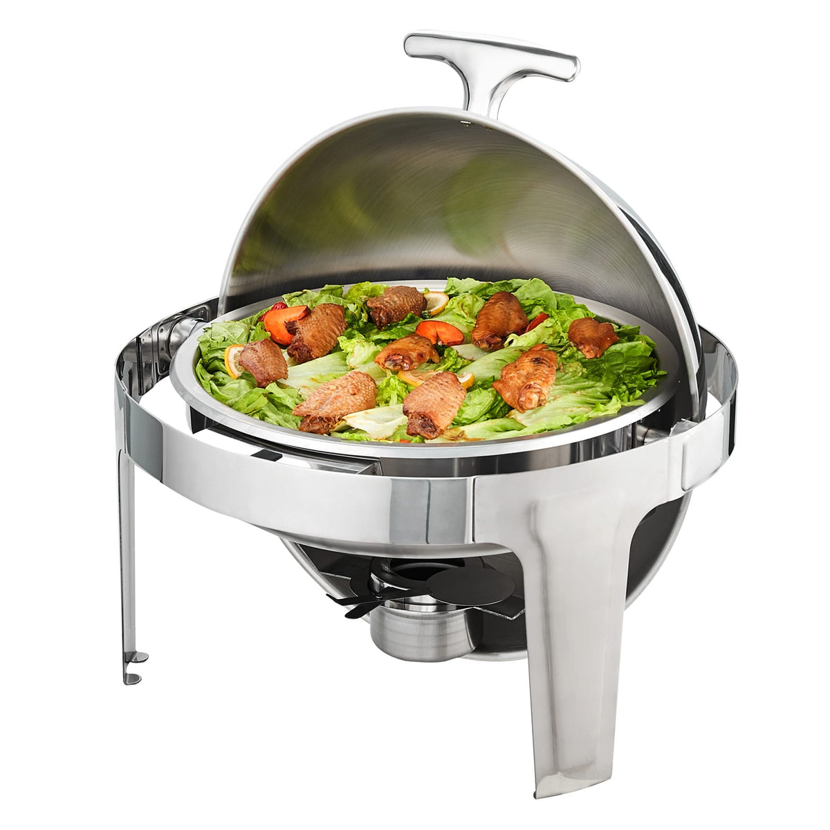 Roll Top Chafing Dish Buffet Set - 6 Qt, Stainless Steel