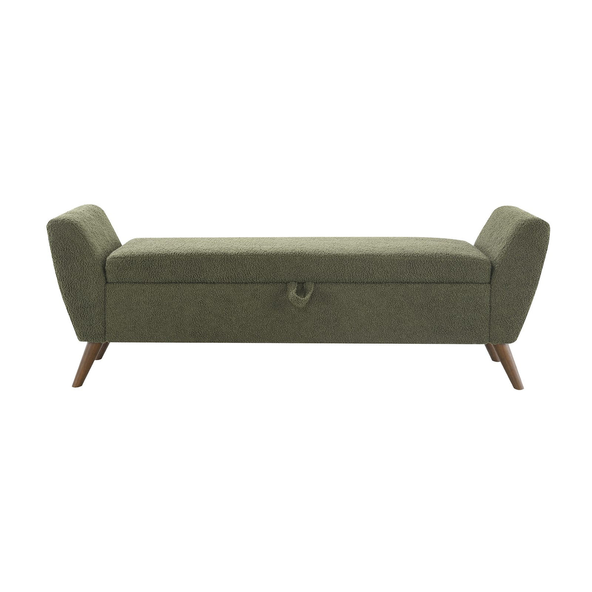 60" Modern Storage Bench - Olive Green Plywood