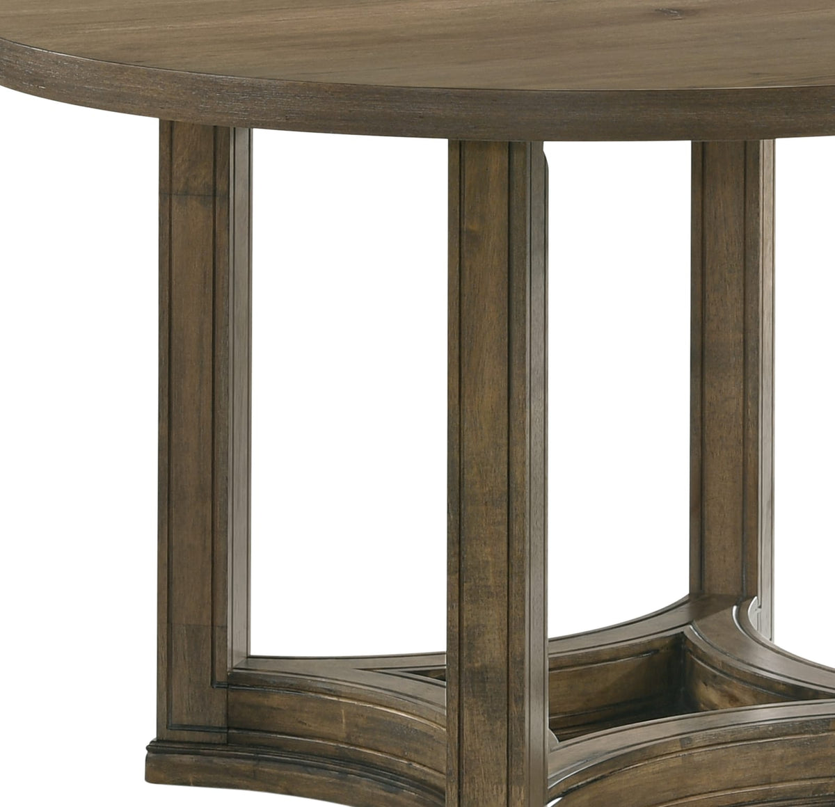 Parfield Weathered Oak Finish 5PCs Round Dining Room Set