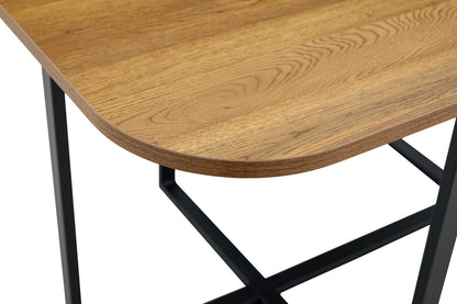 Black Wood Dining Table - 60" Modern Tabletop