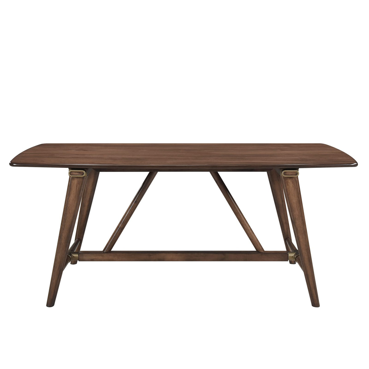 4-Person Brown Wood Dining Table Set