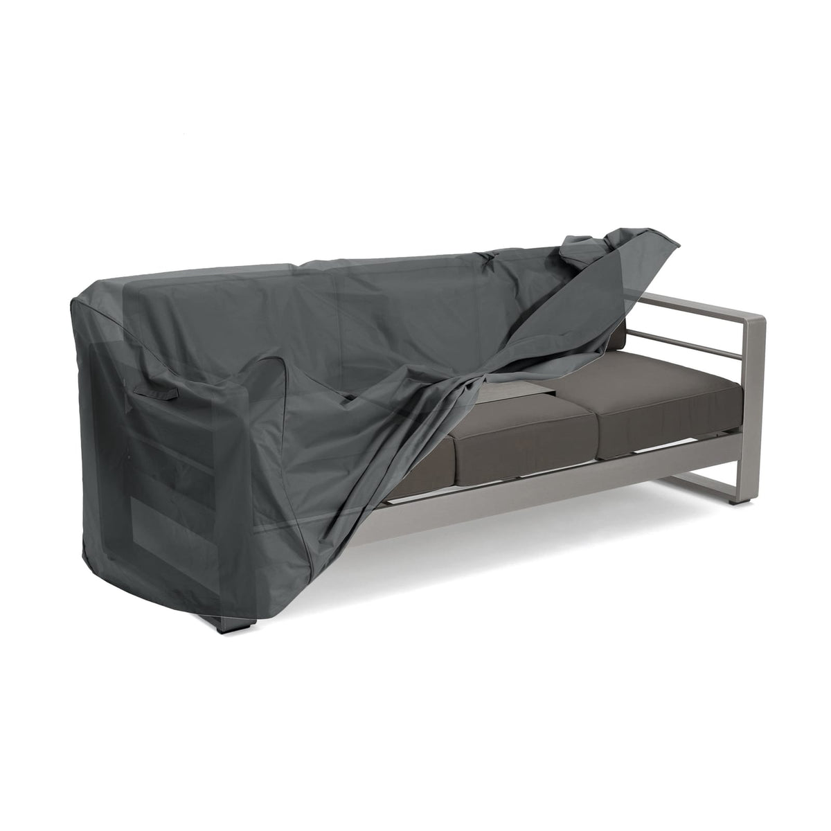 Dark Gray 3 Seater Patio Sofa Cover - Outdoor Fabric