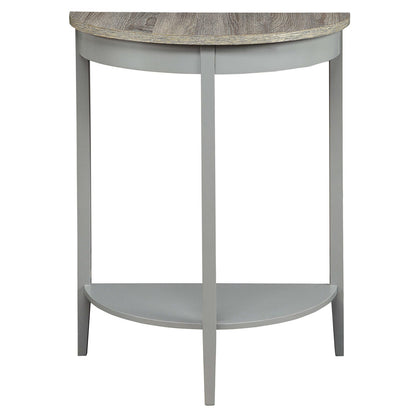 Grey Oak Console Table with Shelves - 26.5" Wide