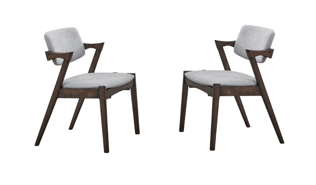 Modern 7pc Dining Set Walnut Finish Table & Chairs