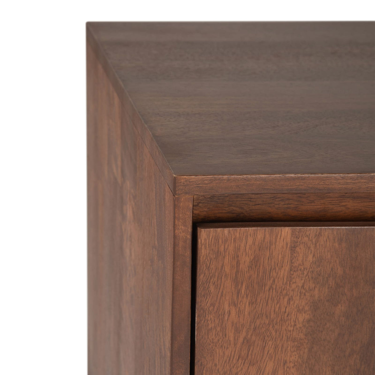 60" Wide Dark Brown Mango Wood TV Stand Media Console