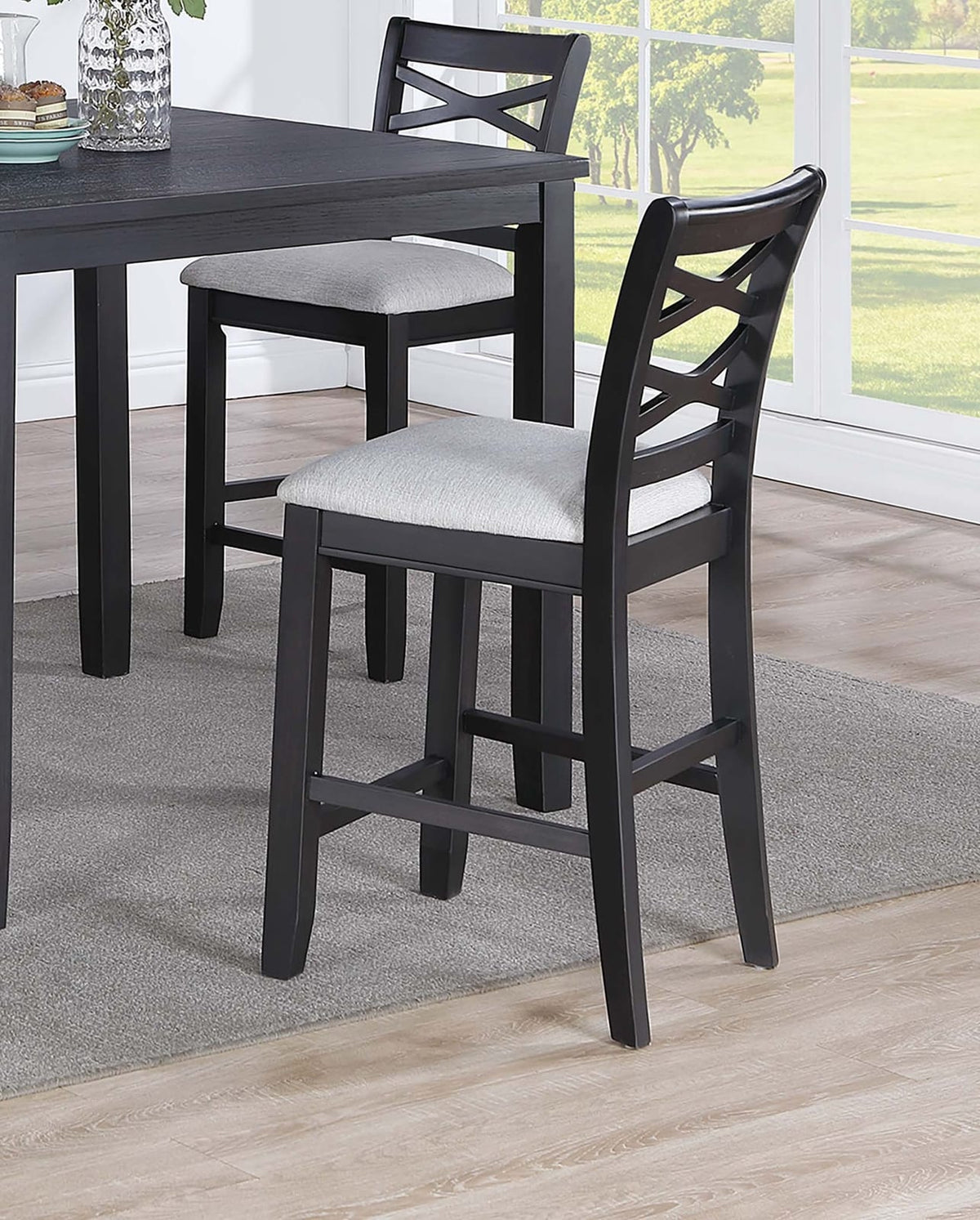 Charcoal Dining Table Set - Seats 4