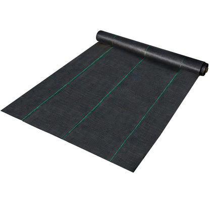 6 ft x 300 ft Black Weed Barrier Fabric - Heavy Duty Landscape Weed Control