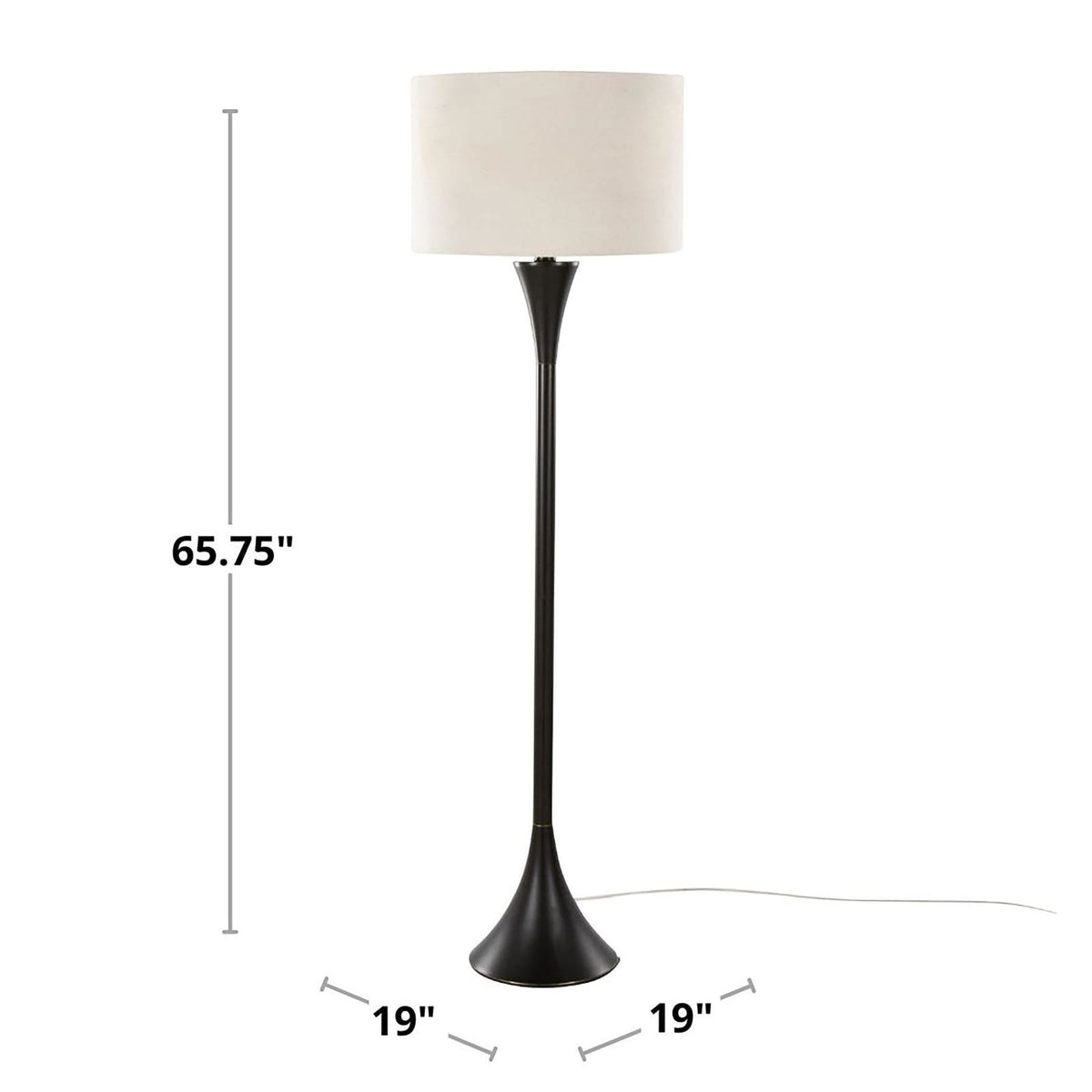 65" Bronze Linen Floor Lamp - Modern Style