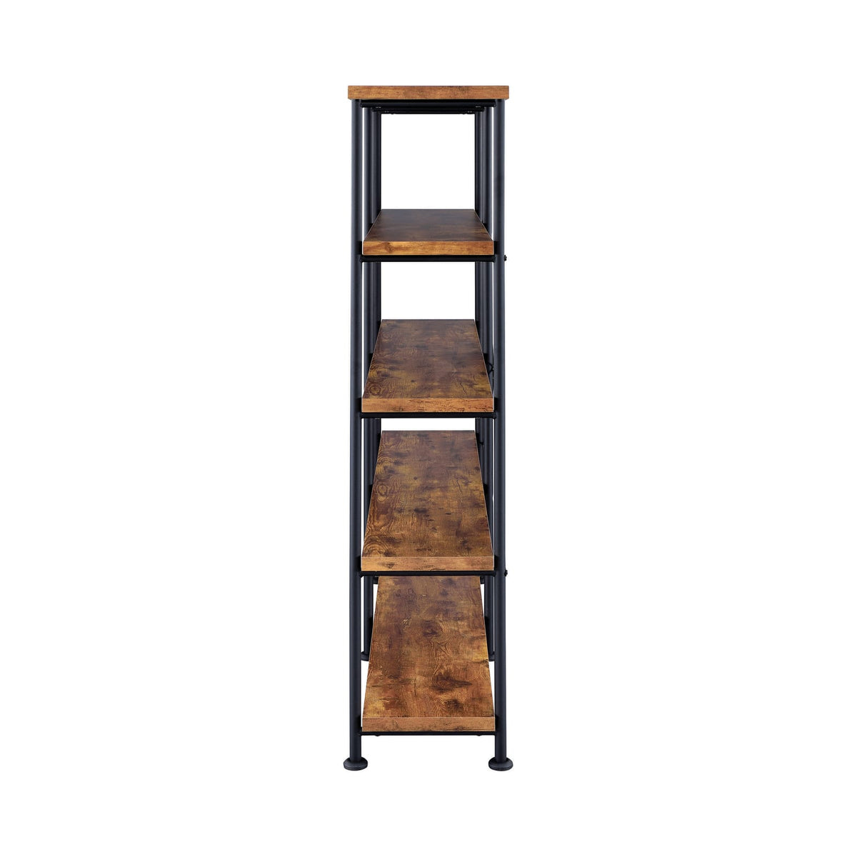 60" Brown Wood Office Bookcase - 4 Shelves