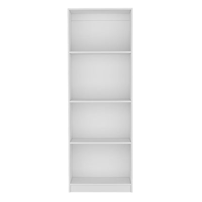 White Bookcase Benzoni - 4 Tier Storage Shelves
