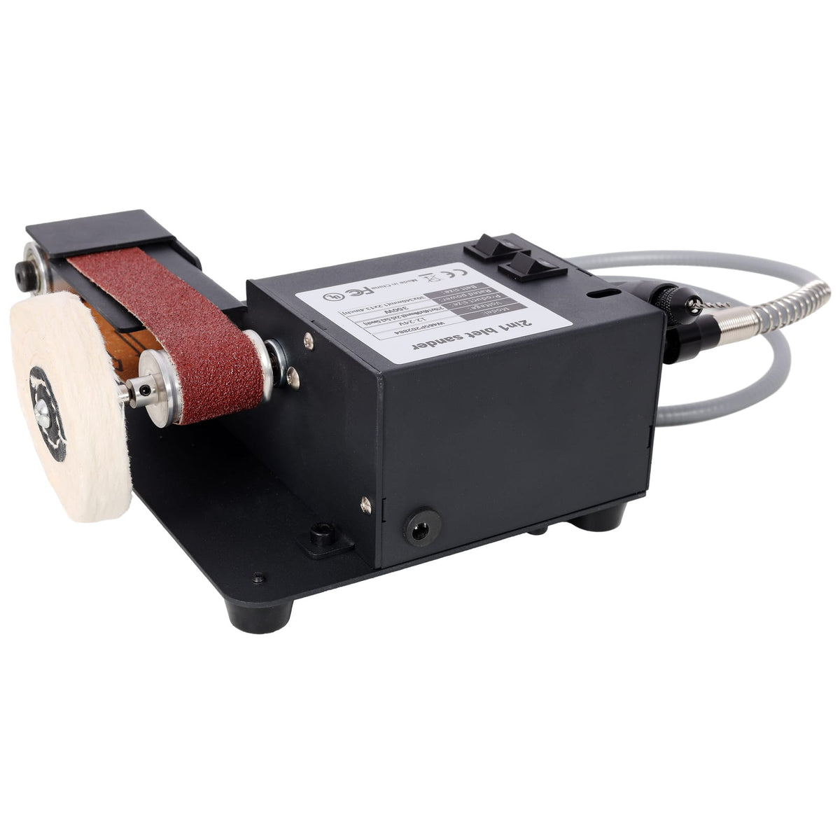 2-in-1 Belt Sander - Mini Electric Polisher, Black