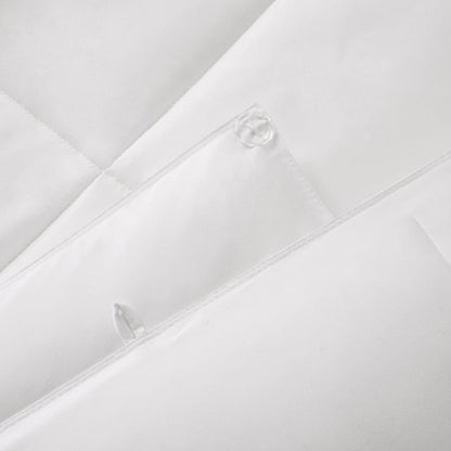 Twin White Polyester Comforter Set - 2 in 1 Design