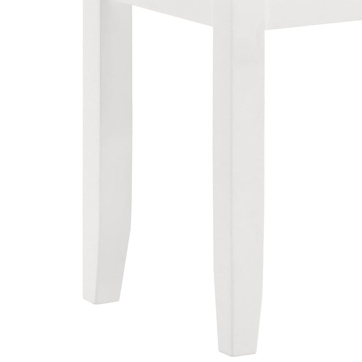 Glossy White Vanity Stool - Modern Bedroom Accent