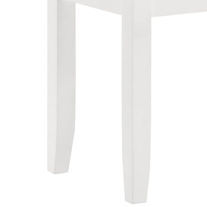 Glossy White Vanity Stool - Modern Bedroom Accent