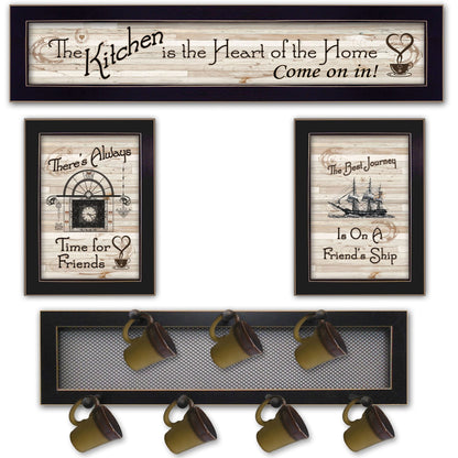 Black Peg Mug Rack for Kitchen Organization and Wall Decor