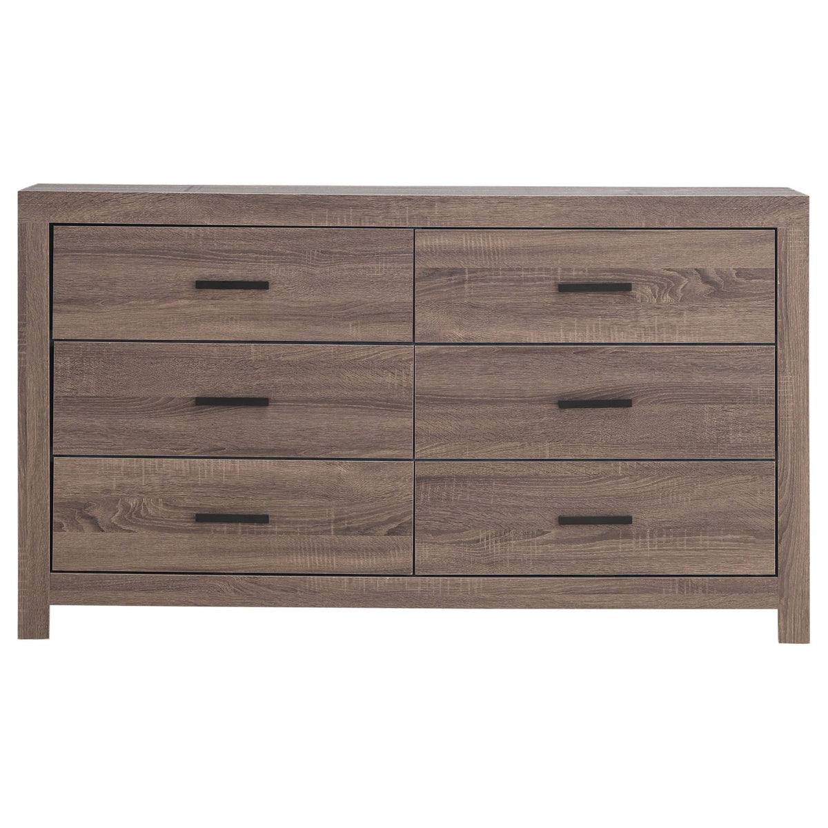 Oak Barrel Farmhouse 6-Drawer Dresser for Bedroom