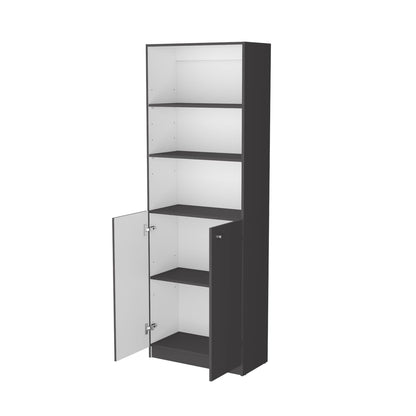 Sutton 2-Door Bookcase - Storage & Multi-Level Shelves