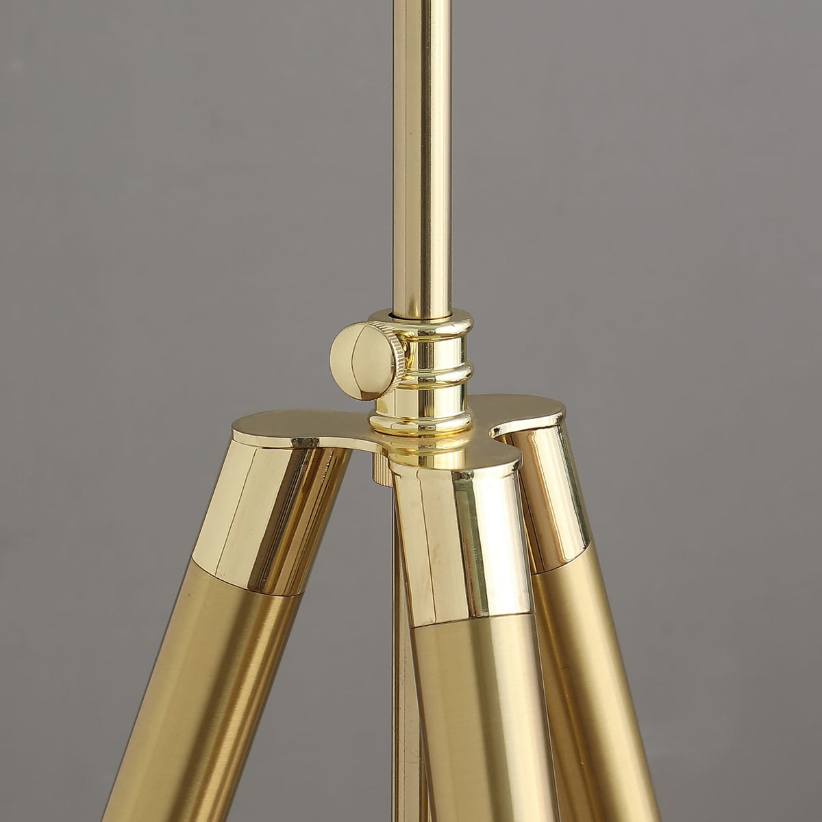Gold & White Adjustable Tripod Table Lamp - 25.75" - 35.5"H Bedroom Lighting