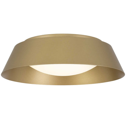 Antique Brass LED Flush Mount Ceiling Light 15 Inch