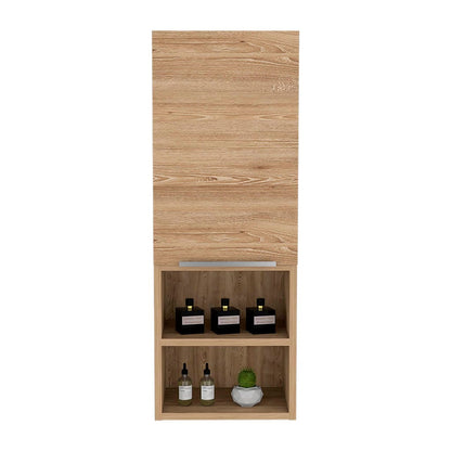 Beige Particle Board Medicine Cabinet - 32" Tall Storage
