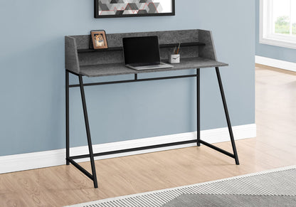 Grey Computer Desk with Hutch - 48" L Workstation